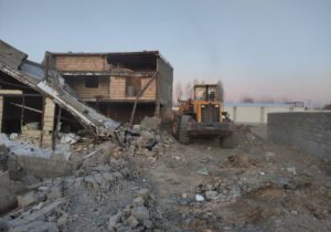 ۱۰۰ دیوارکشی در اراضی کامرانیه ملک‌آباد تخریب شد