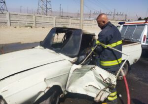 حریق خودرو در چهارباغ مصدوم نداشت