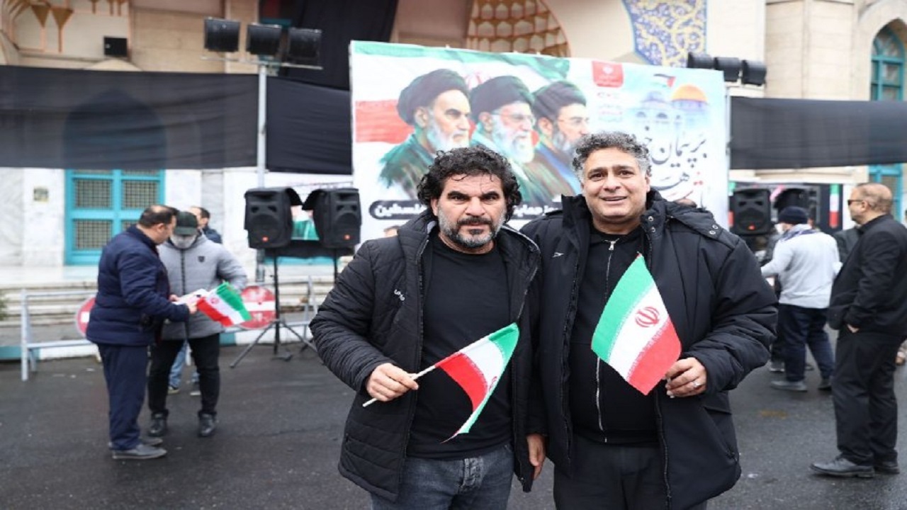 حضور ۲ پرسپولیسی مشهور در راهپیمایی روز قدس