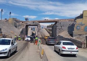 مراحل پایانی بازسازی پل راه آهن چهارباغ