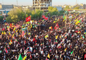آغاز تشییع پیکر مطهر رهبر شهید در نجف